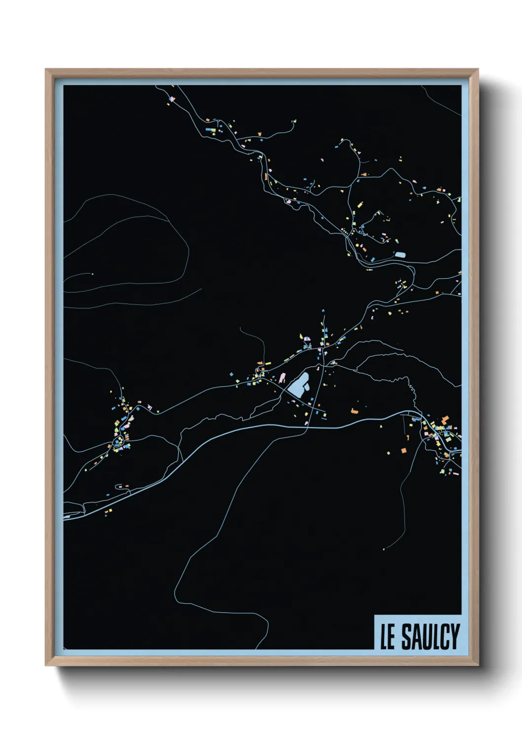 Une affiche de carte sur Le Saulcy