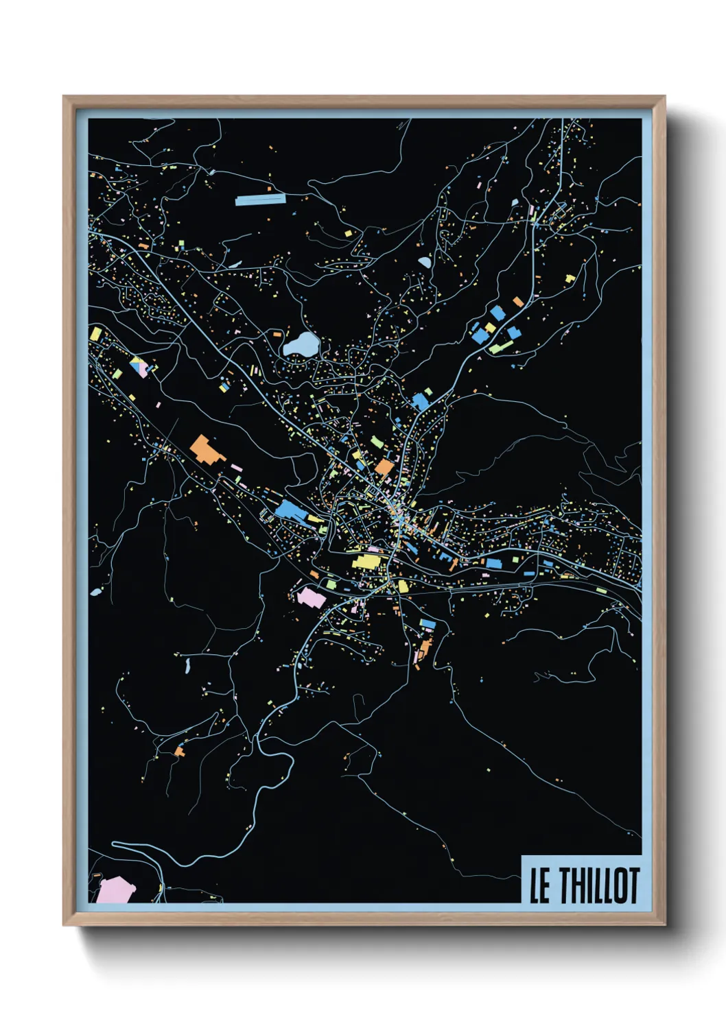 Une affiche de carte sur Le Thillot