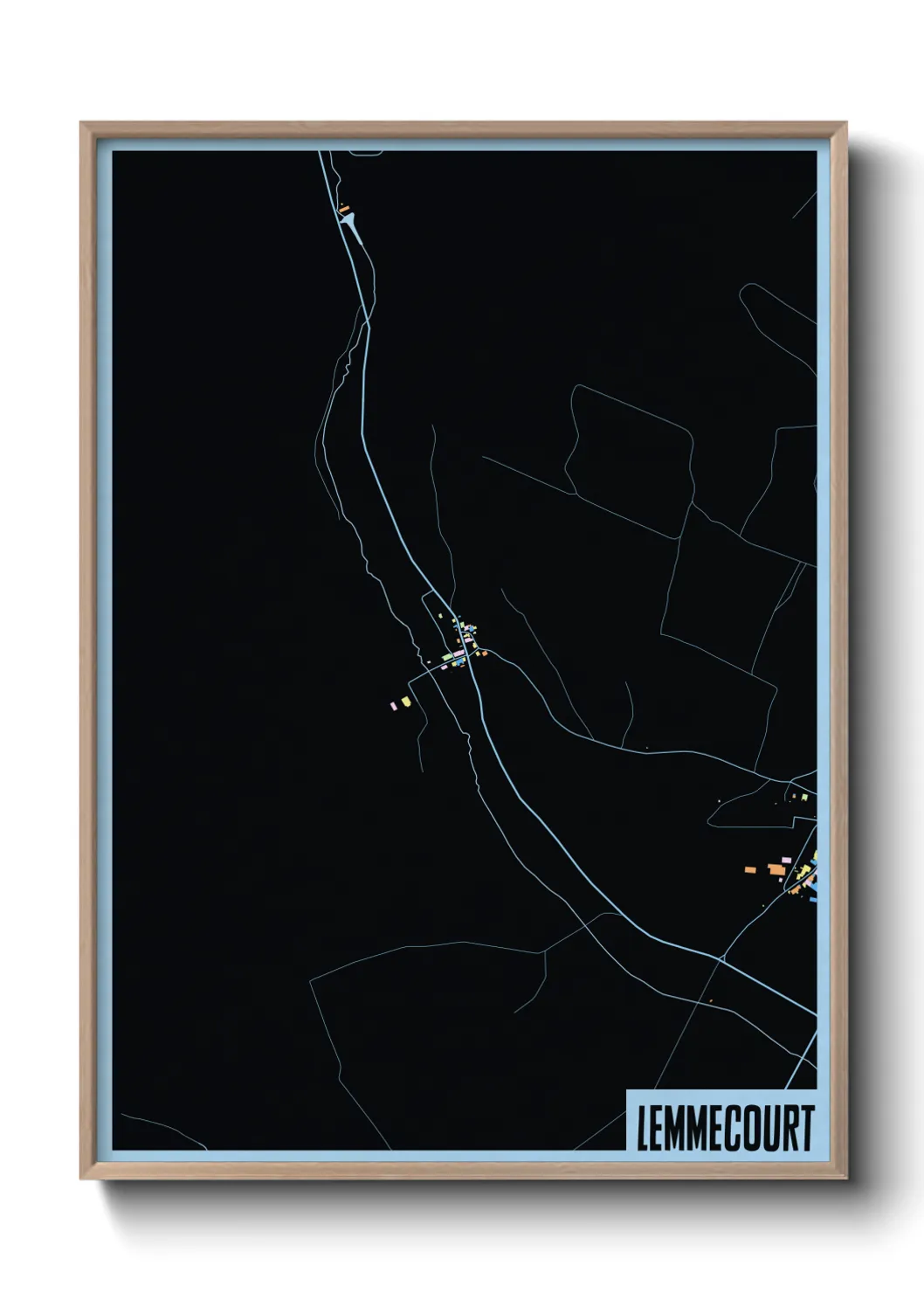 Une affiche de carte sur Lemmecourt