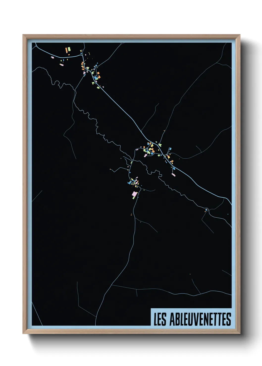 Une affiche de carte sur Les Ableuvenettes