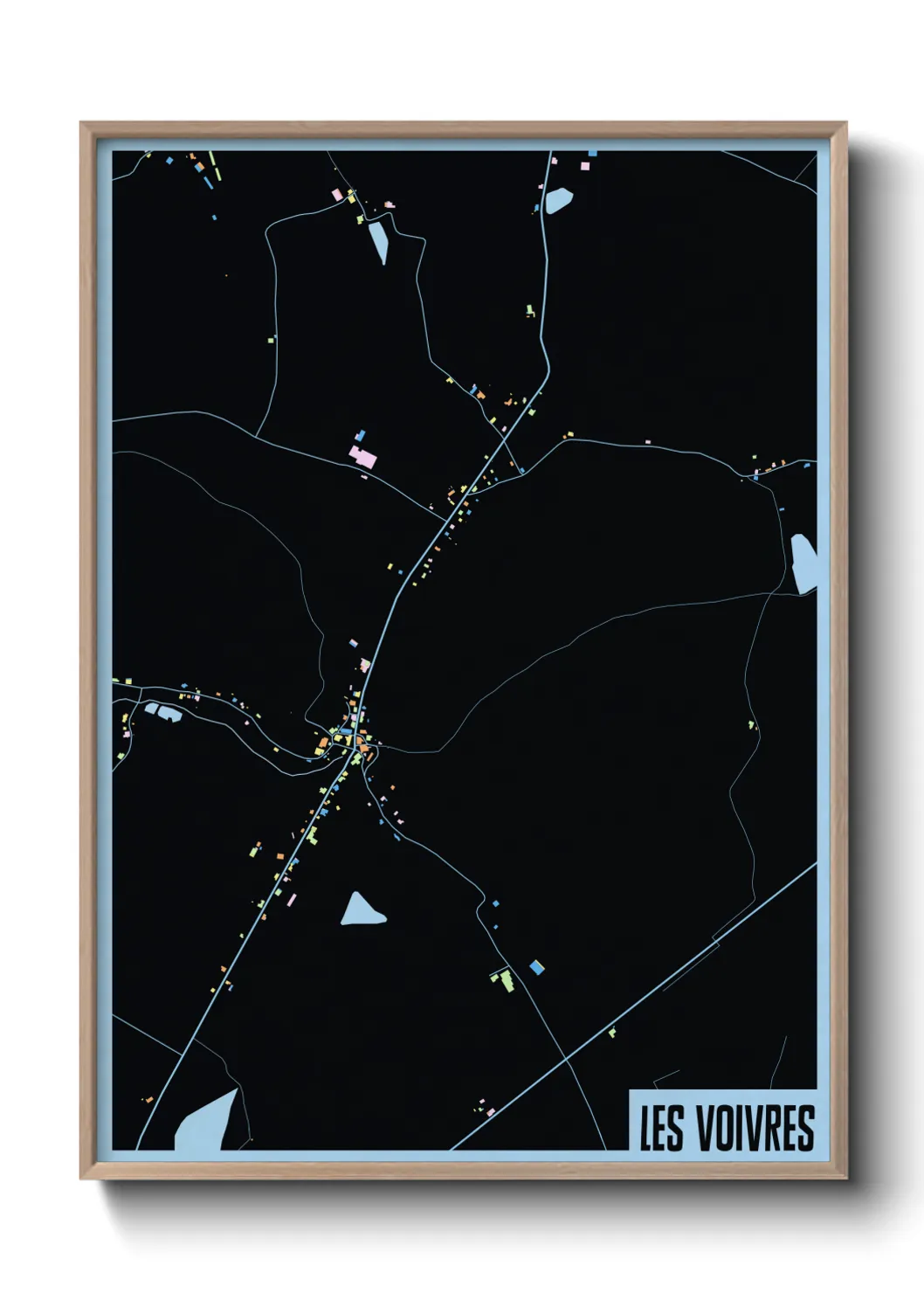 Une affiche de carte sur Les Voivres