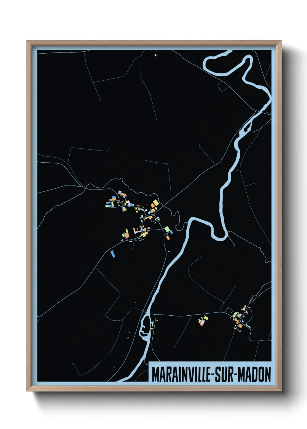 Une affiche de carte sur Marainville-sur-Madon