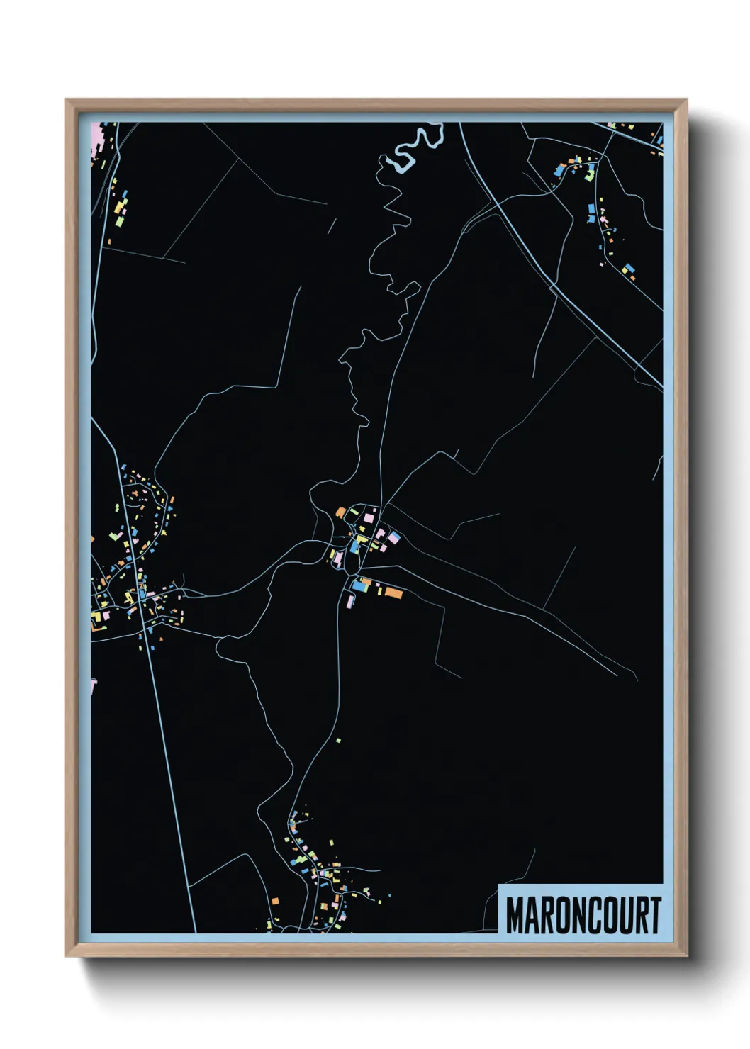 Une affiche de carte sur Maroncourt