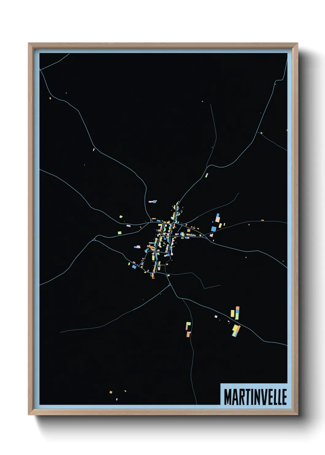 Une affiche de carte sur Martinvelle