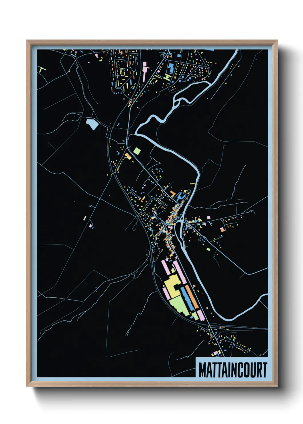 Une affiche de carte sur Mattaincourt