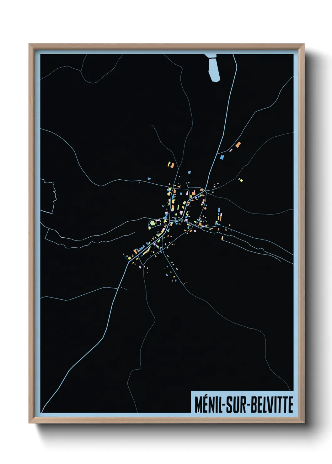 Une affiche de carte sur Ménil-sur-Belvitte