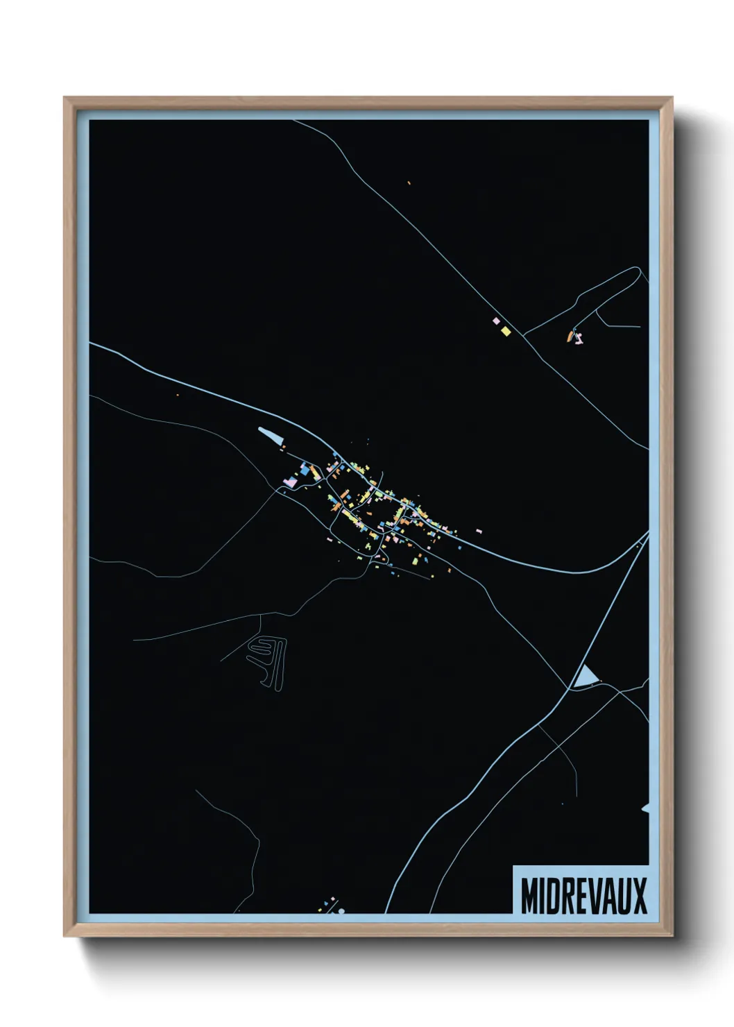 Une affiche de carte sur Midrevaux