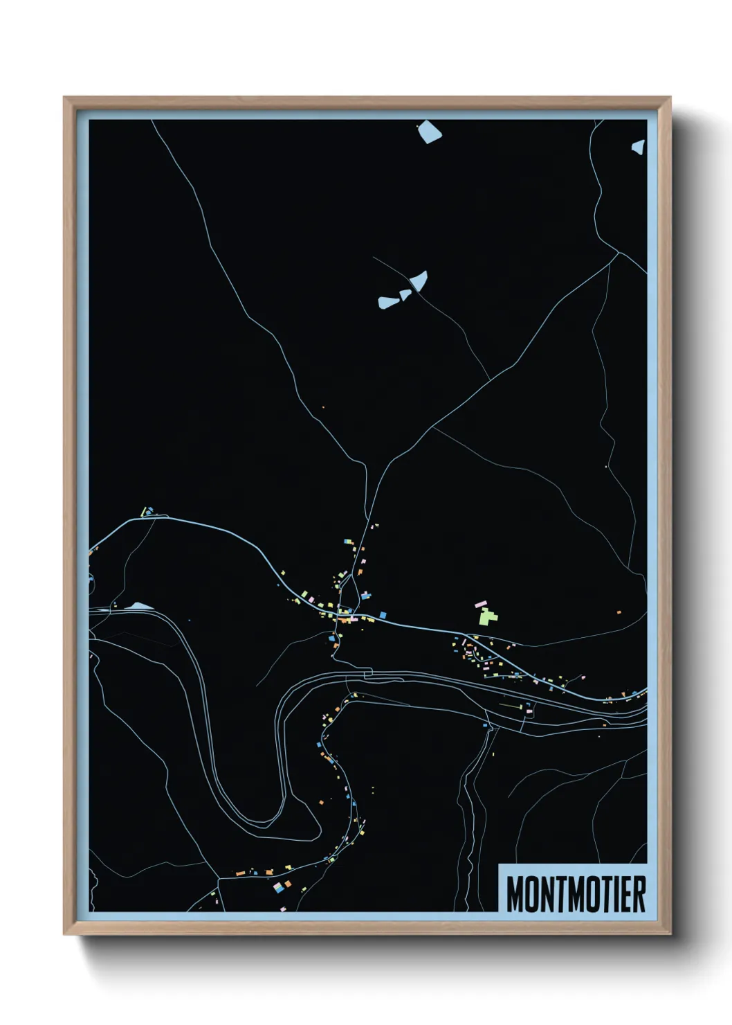 Une affiche de carte sur Montmotier