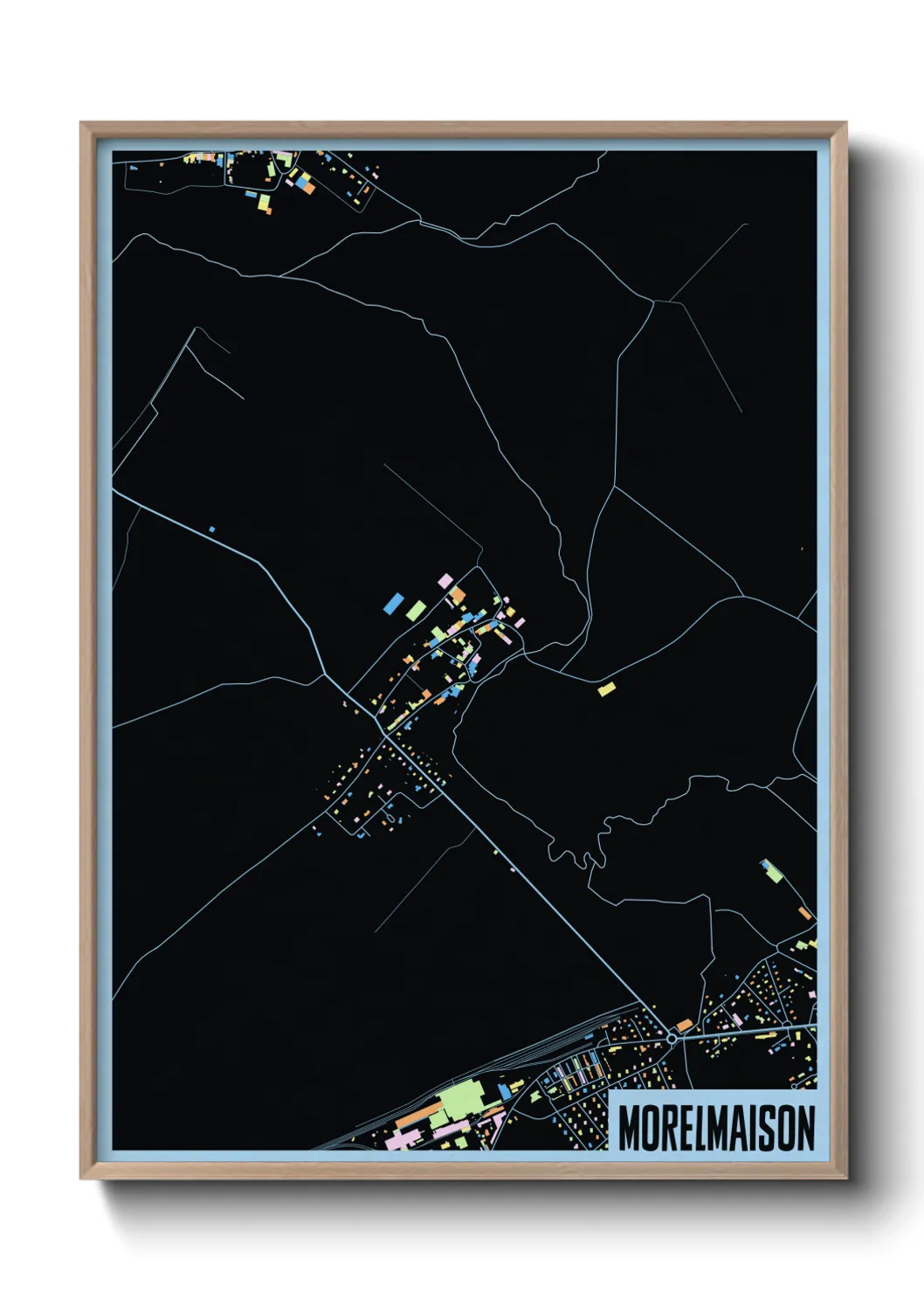 Une affiche de carte sur Morelmaison