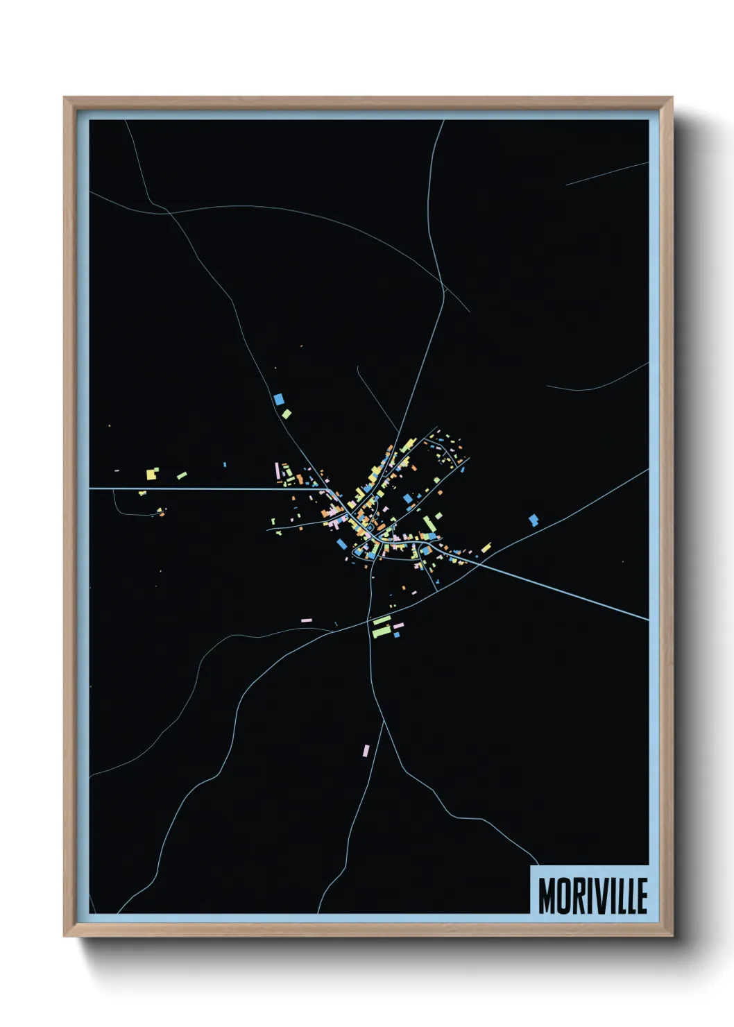 Une affiche de carte sur Moriville
