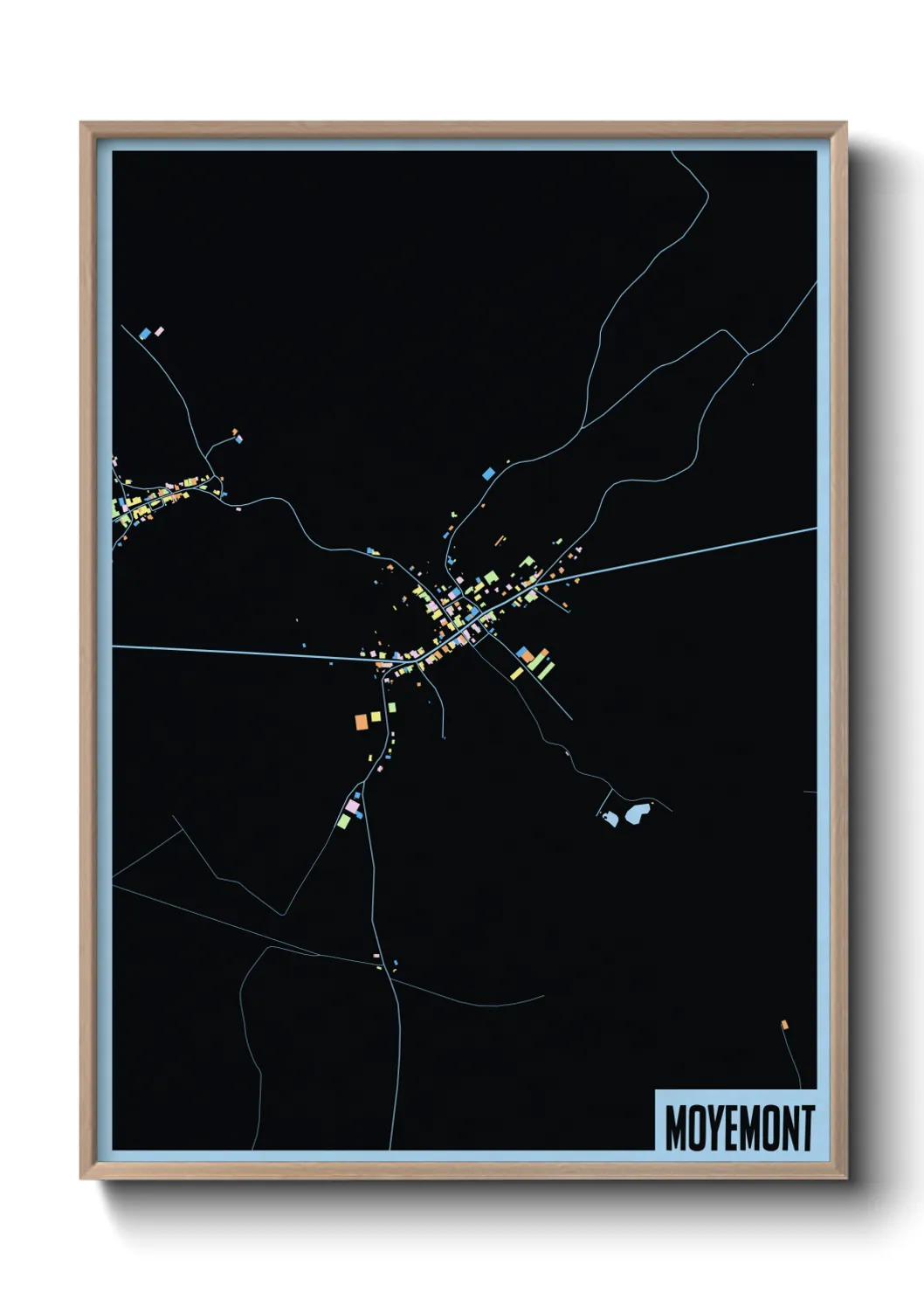 Une affiche de carte sur Moyemont