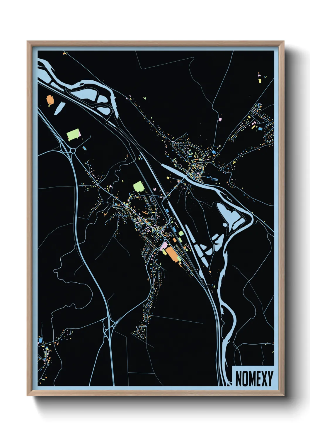 Une affiche de carte sur Nomexy