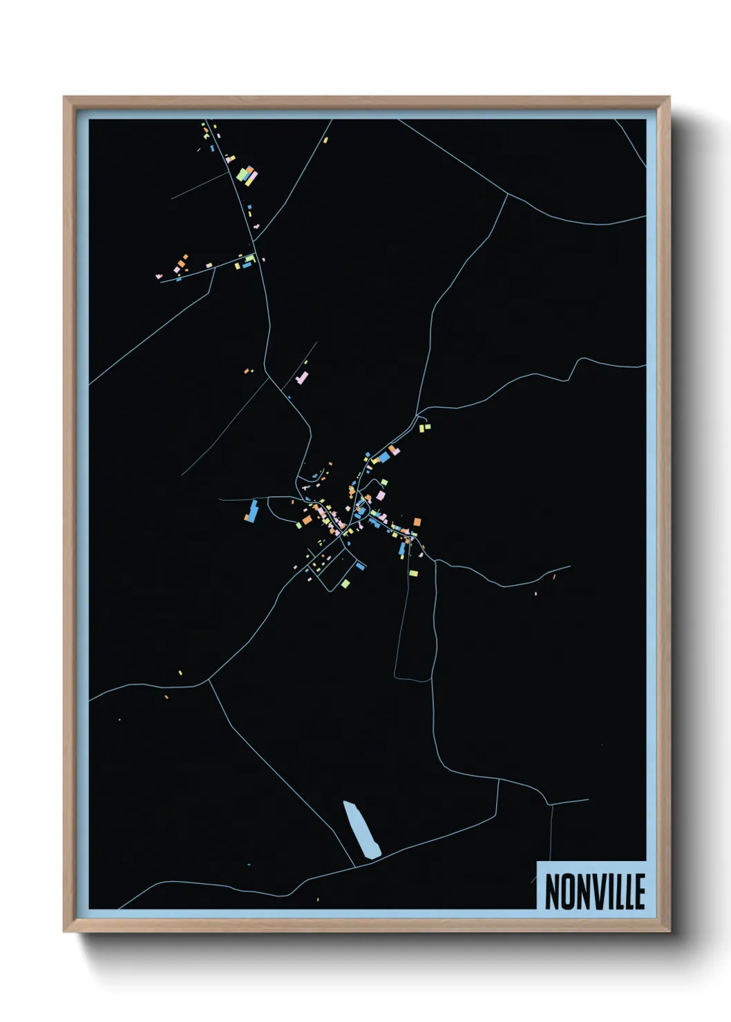 Une affiche de carte sur Nonville