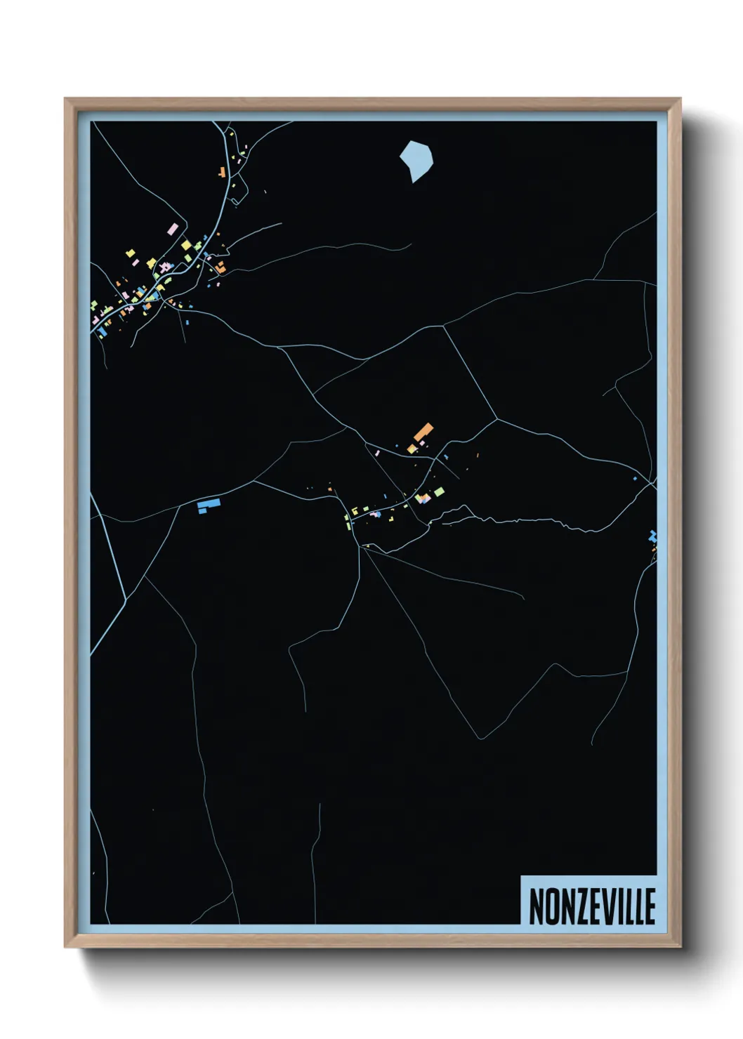 Une affiche de carte sur Nonzeville