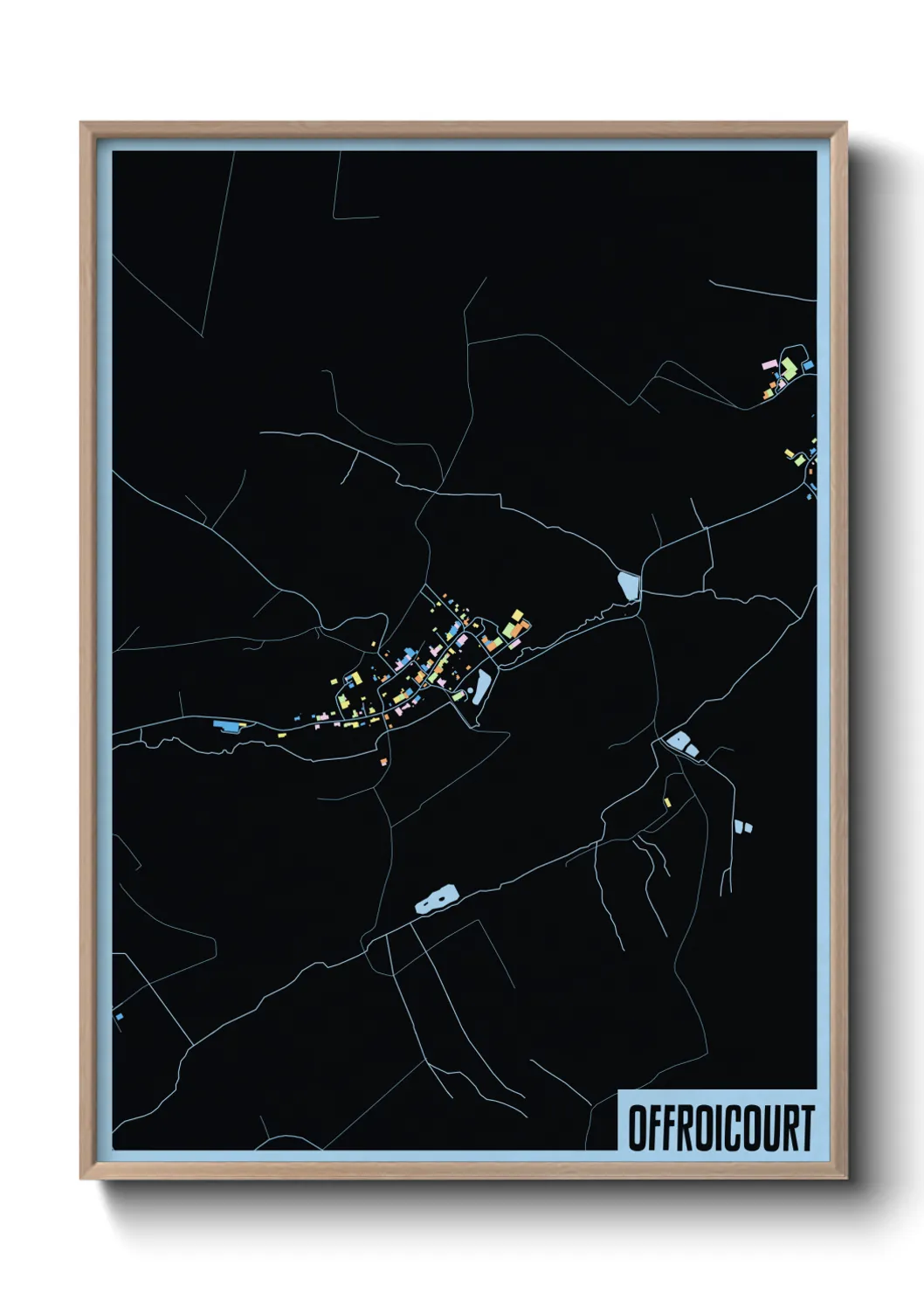 Une affiche de carte sur Offroicourt