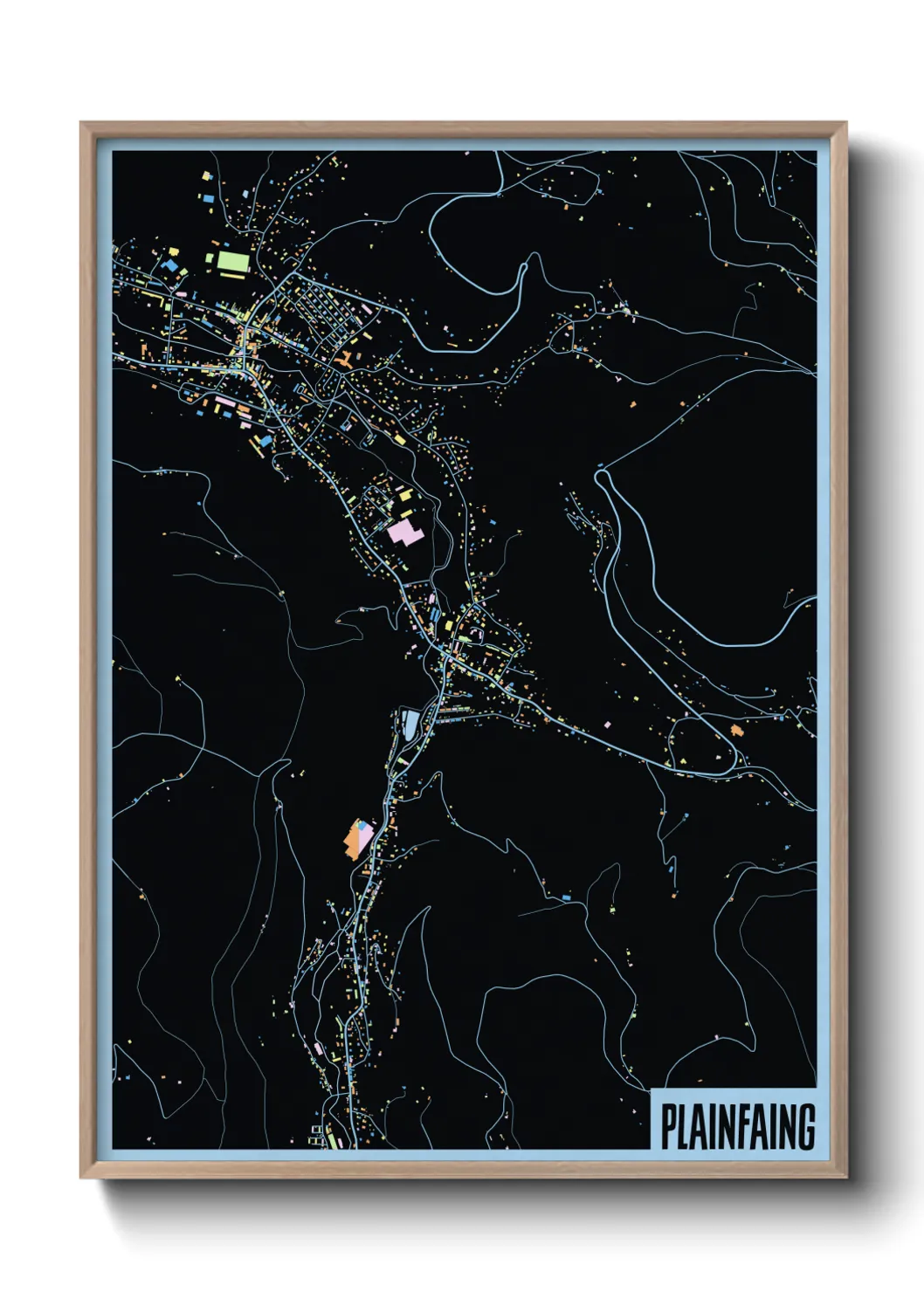 Une affiche de carte sur Plainfaing