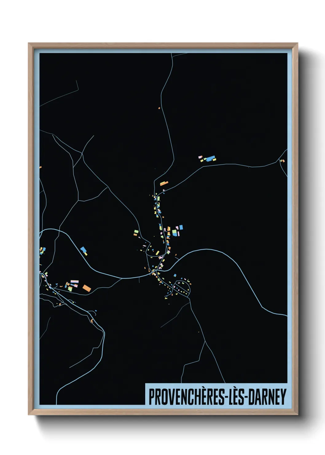 Un poster carteProvenchères-lès-Darney