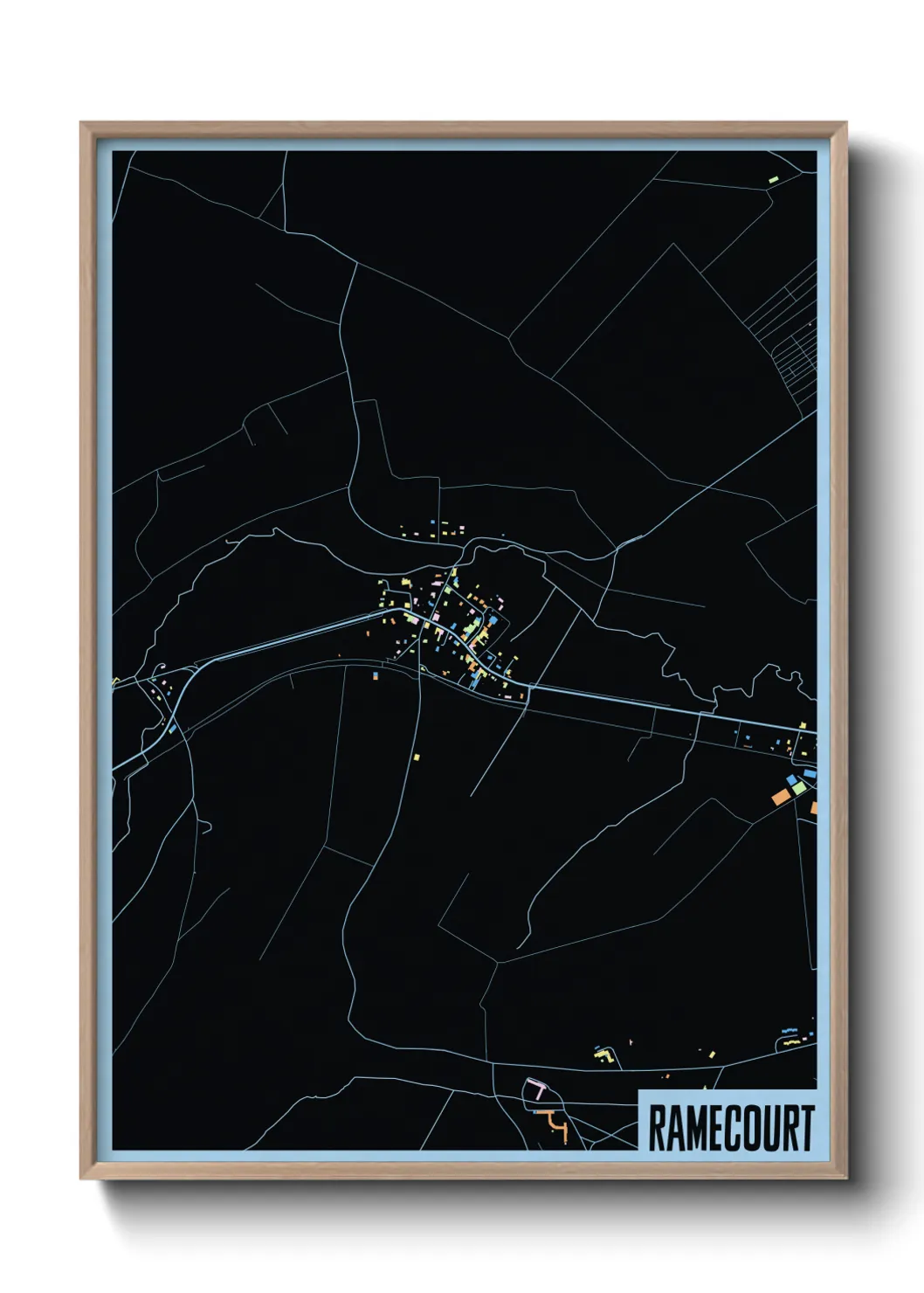 Une affiche de carte sur Ramecourt