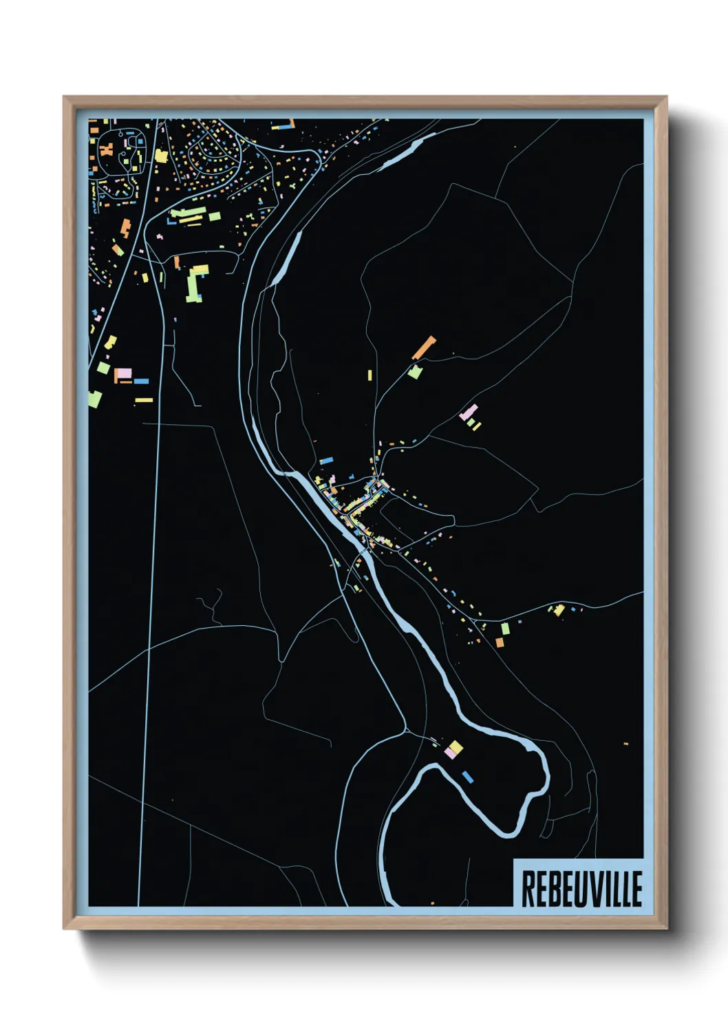 Une affiche de carte sur Rebeuville