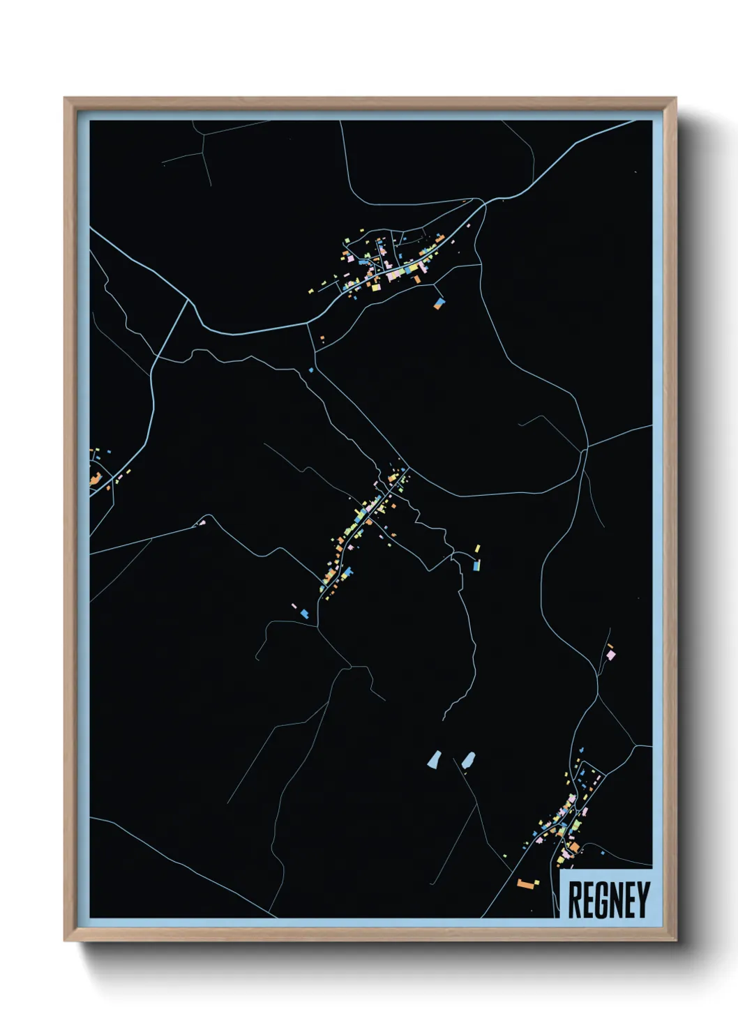 Une affiche de carte sur Regney