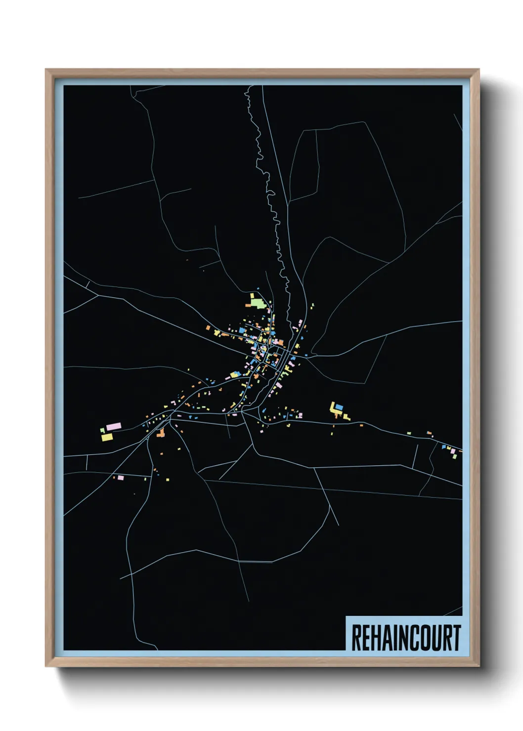 Une affiche de carte sur Rehaincourt