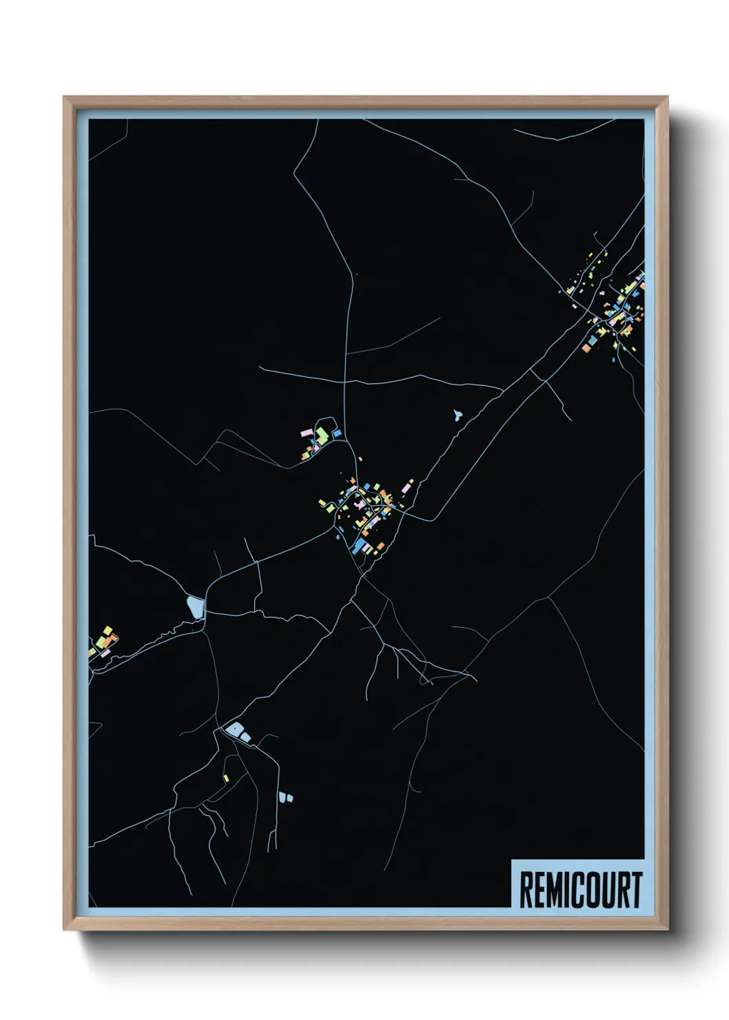 Une affiche de carte sur Remicourt