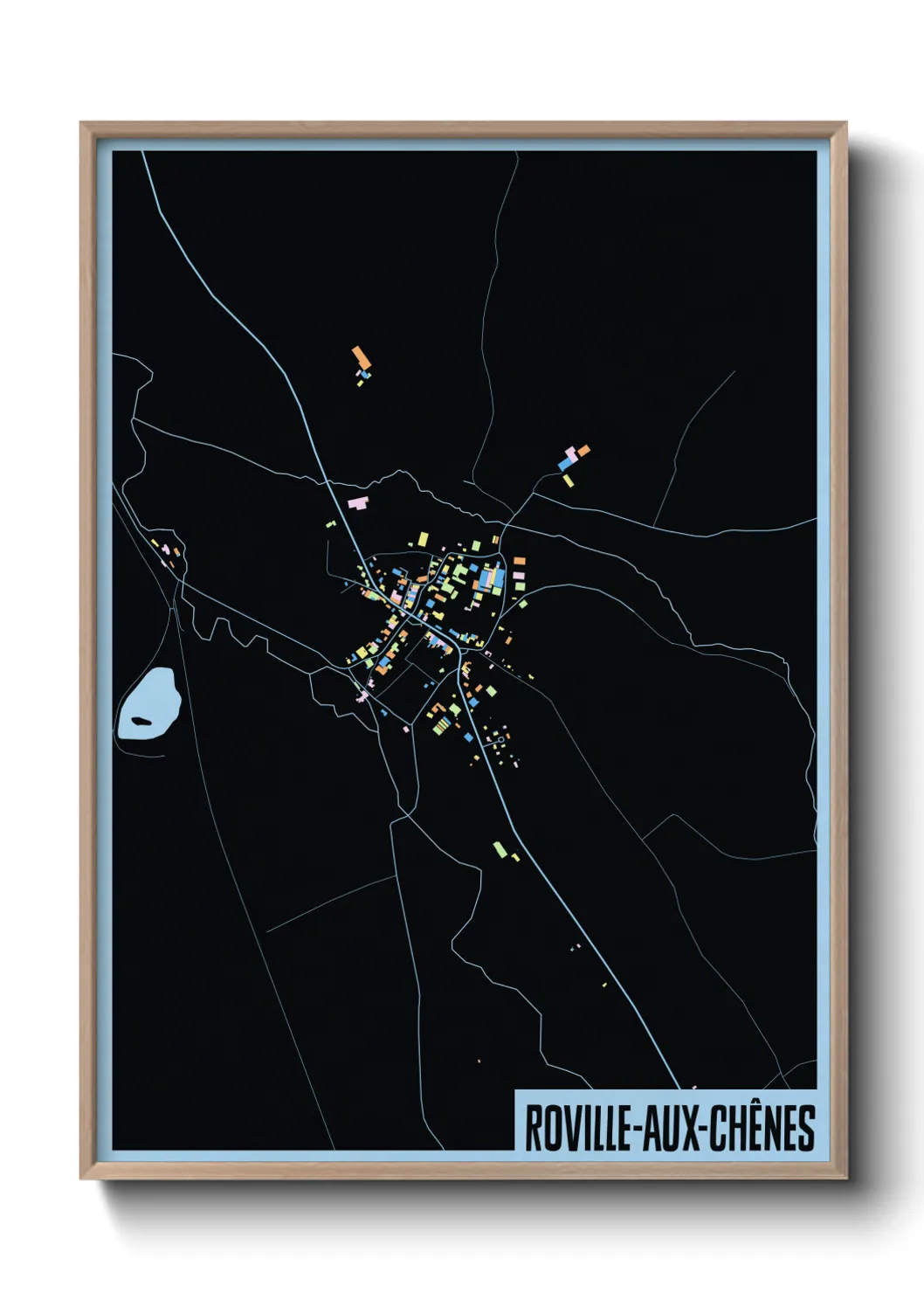 Un poster carteRoville-aux-Chênes