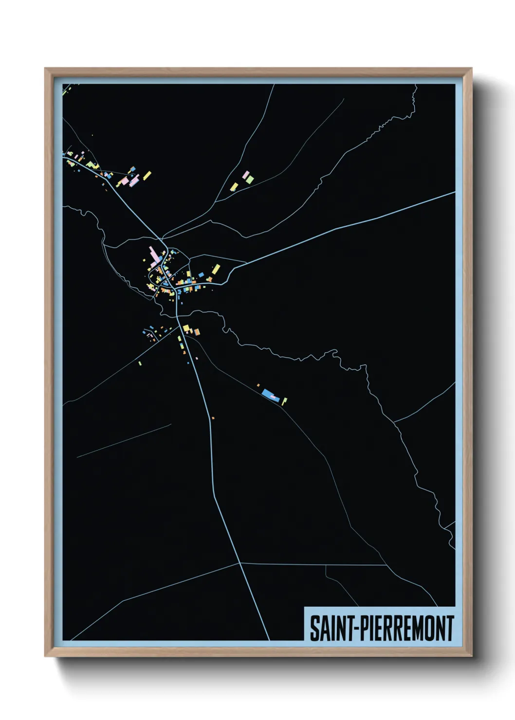 Une affiche de carte sur Saint-Pierremont