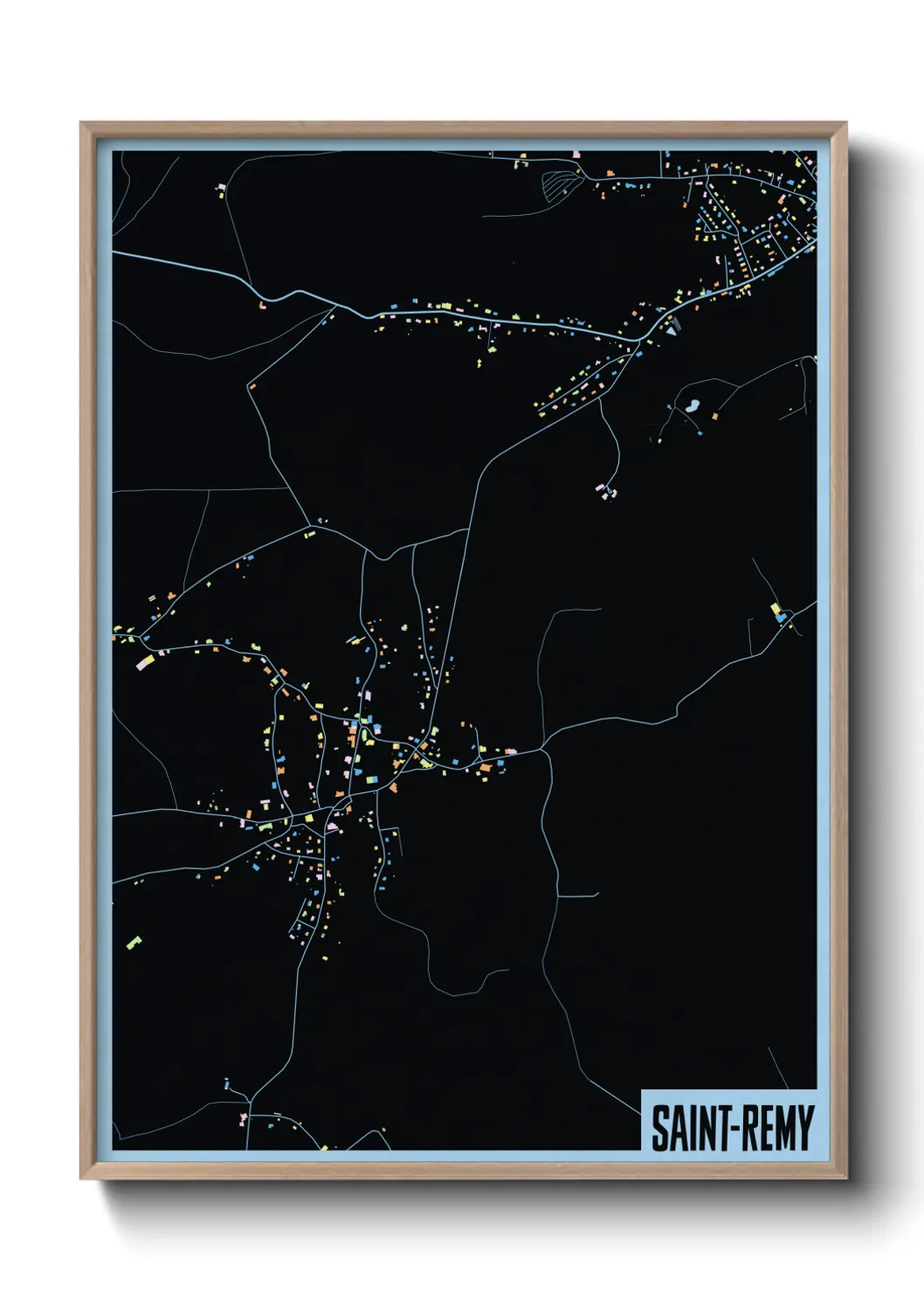 Une affiche de carte sur Saint-Remy