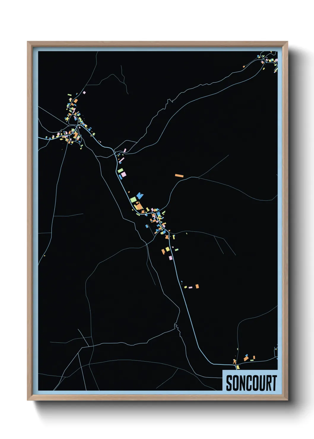 Une affiche de carte sur Soncourt