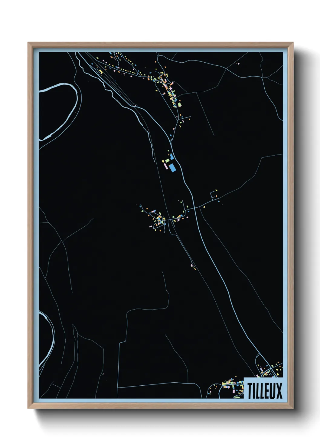 Une affiche de carte sur Tilleux