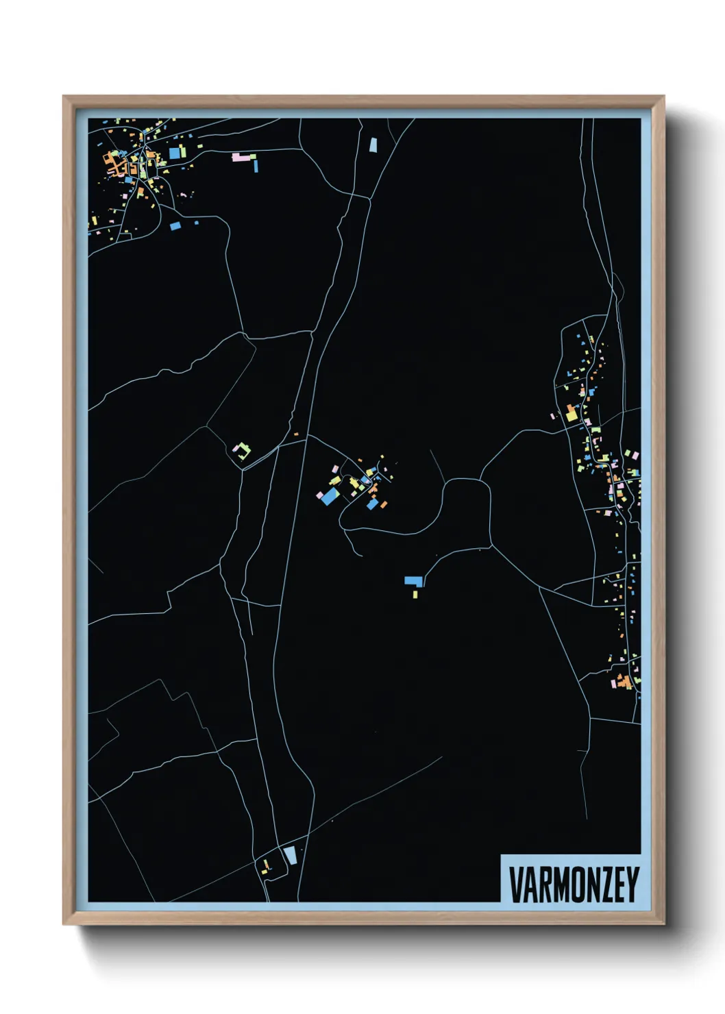 Une affiche de carte sur Varmonzey