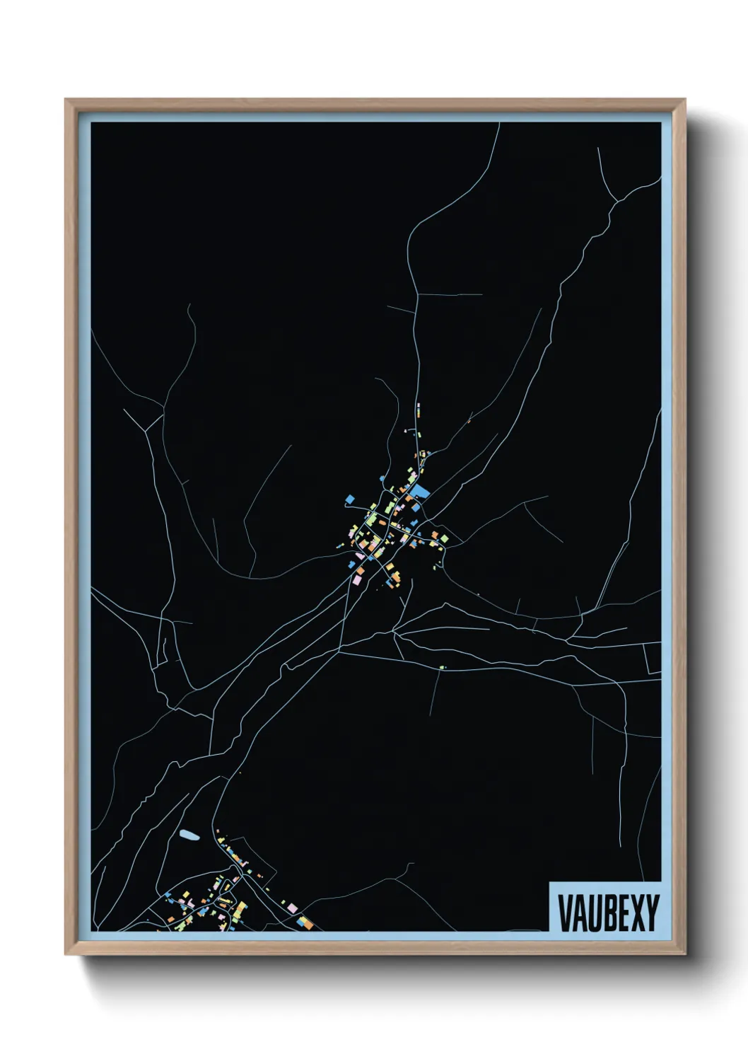 Une affiche de carte sur Vaubexy