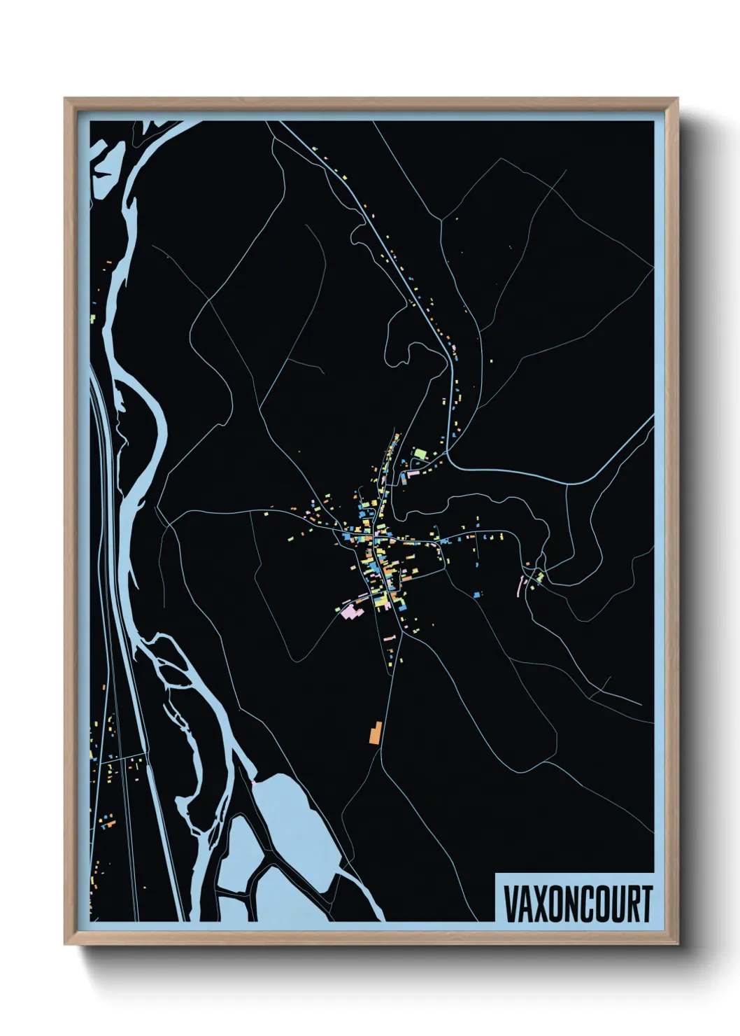 Une affiche de carte sur Vaxoncourt