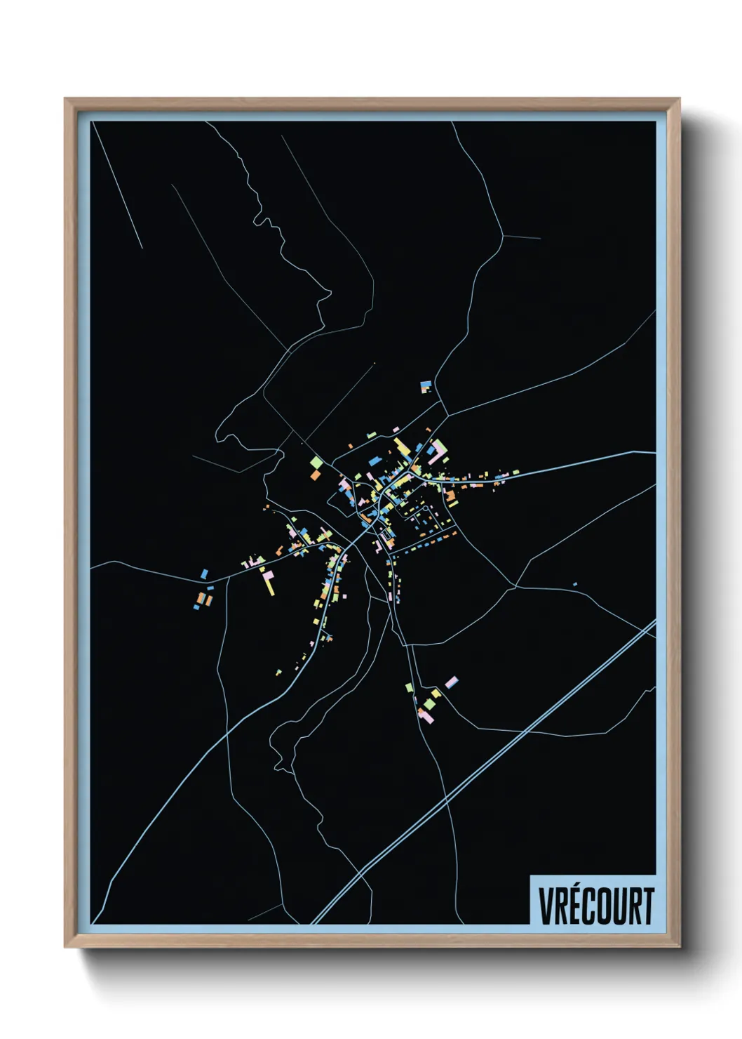 Une affiche de carte sur Vrécourt