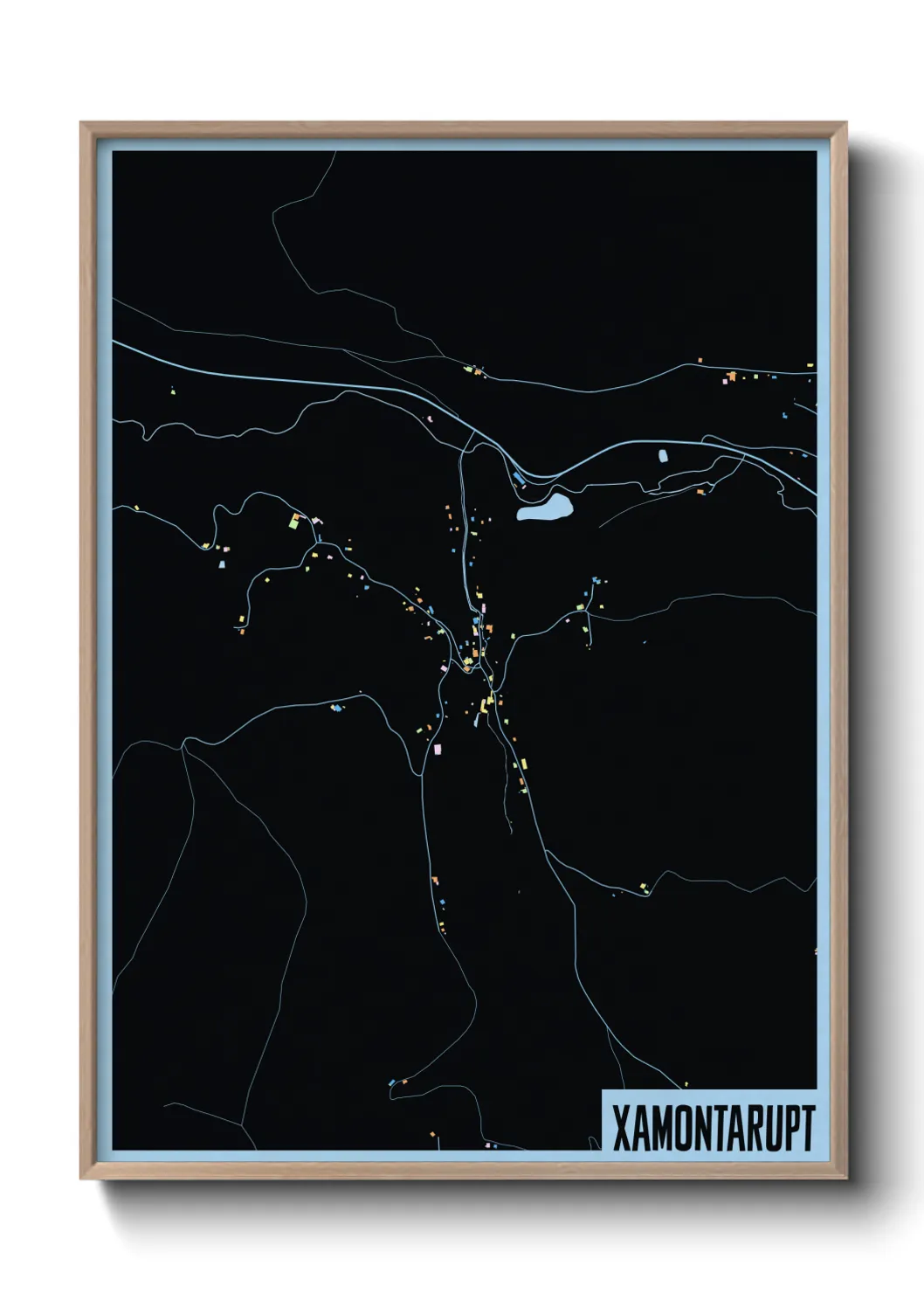 Une affiche de carte sur Xamontarupt