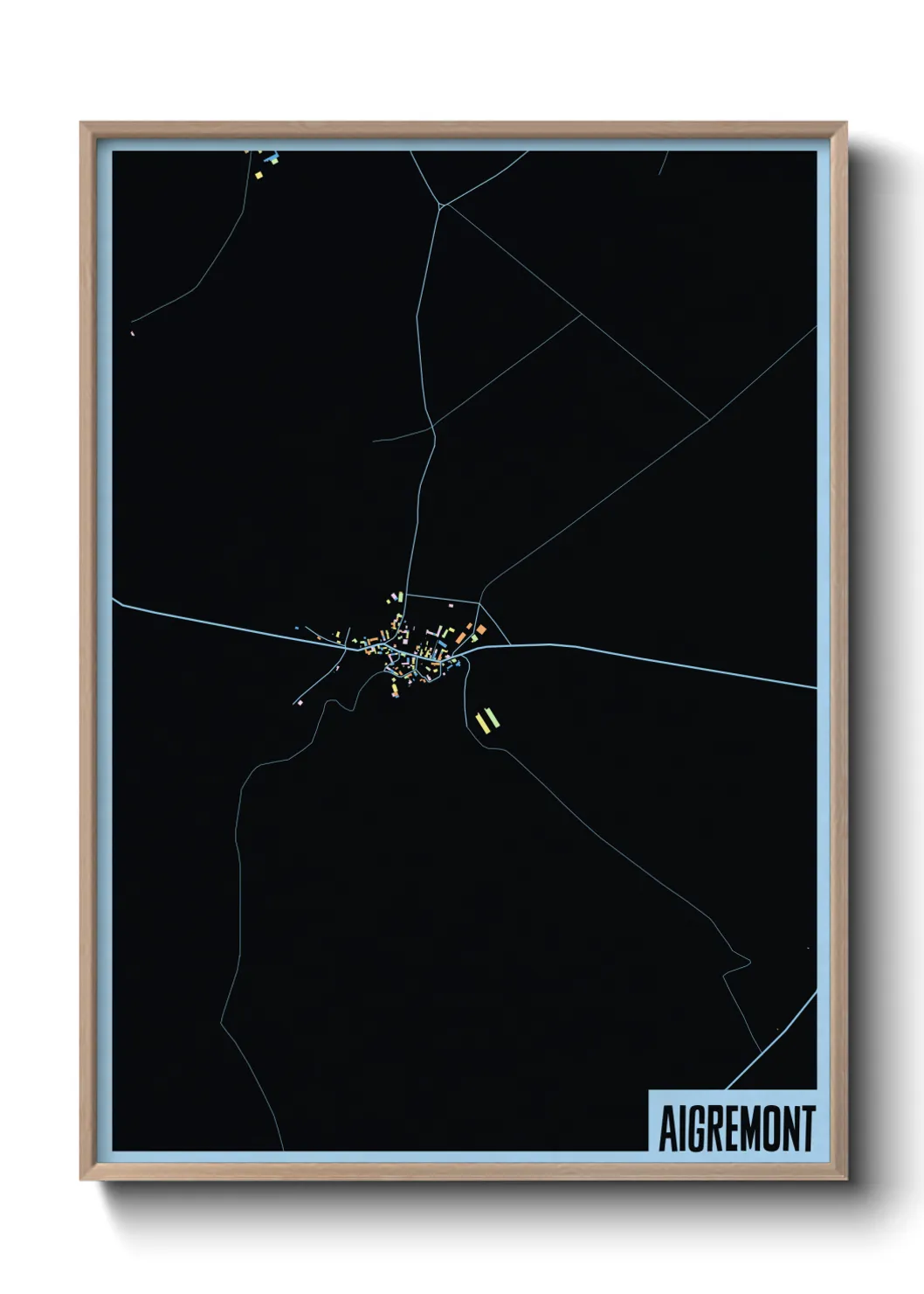 Une affiche de carte sur Aigremont