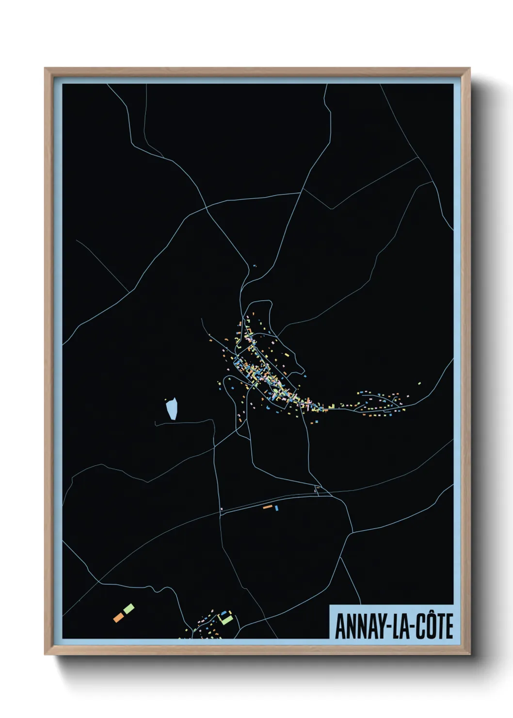 Une affiche de carte sur Annay-la-Côte