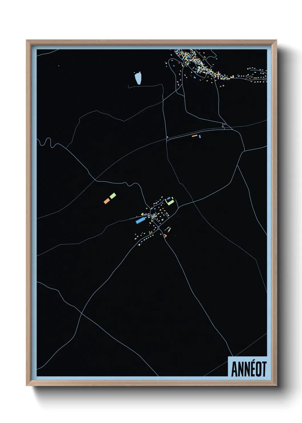 Une affiche de carte sur Annéot