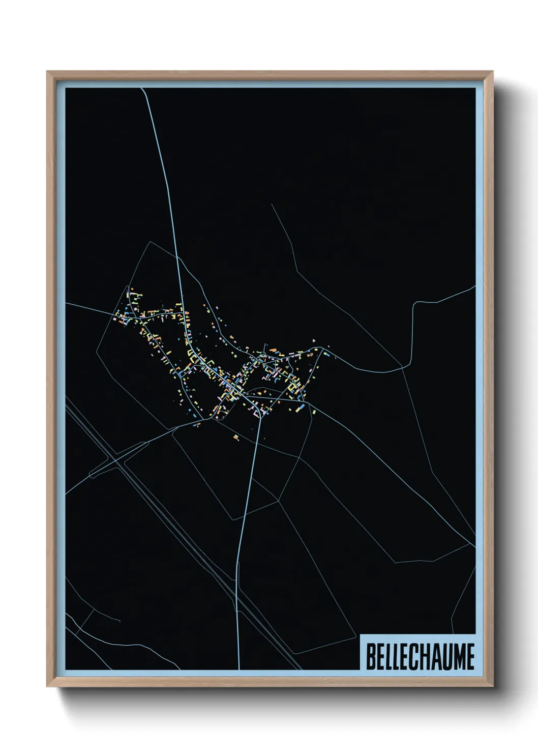 Une affiche de carte sur Bellechaume