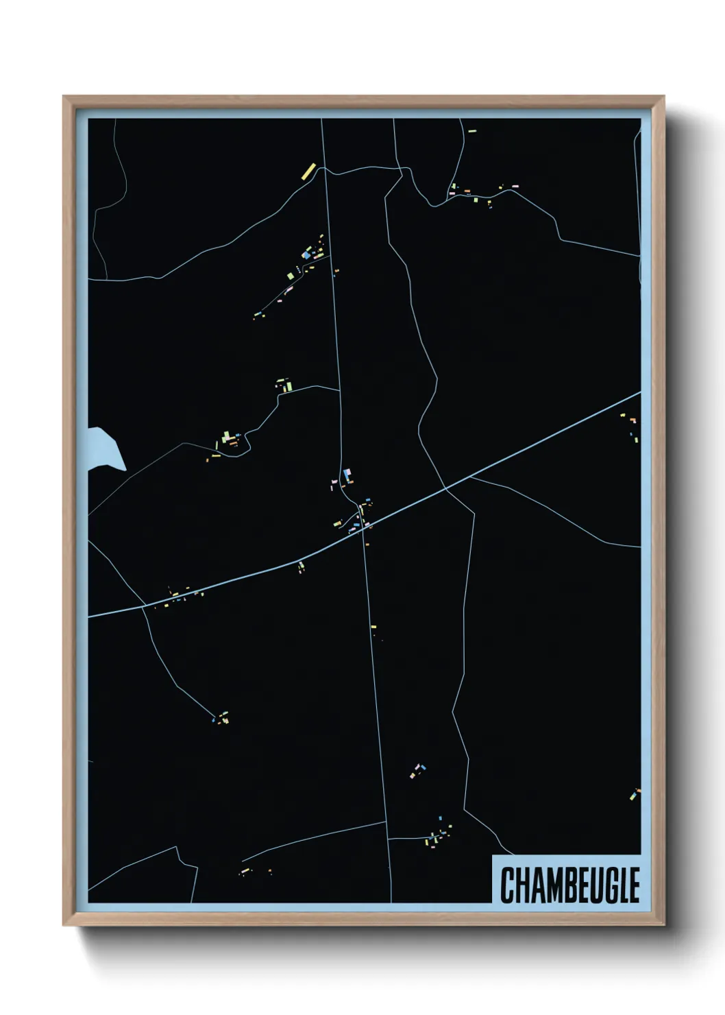 Une affiche de carte sur Chambeugle