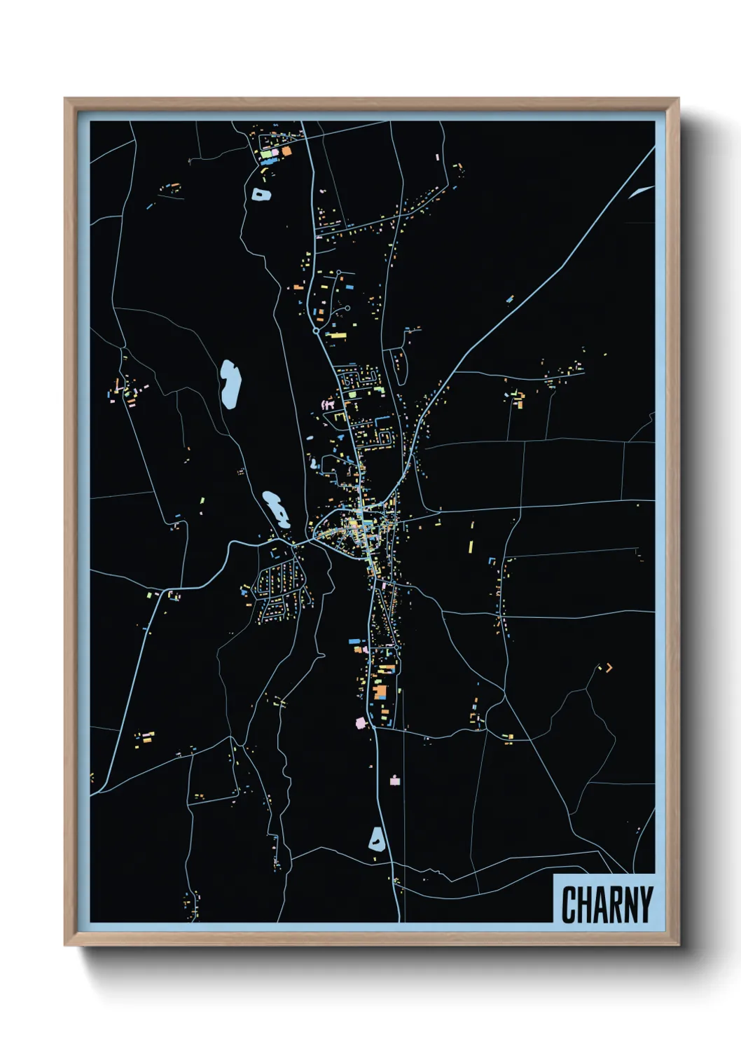 Une affiche de carte sur Charny