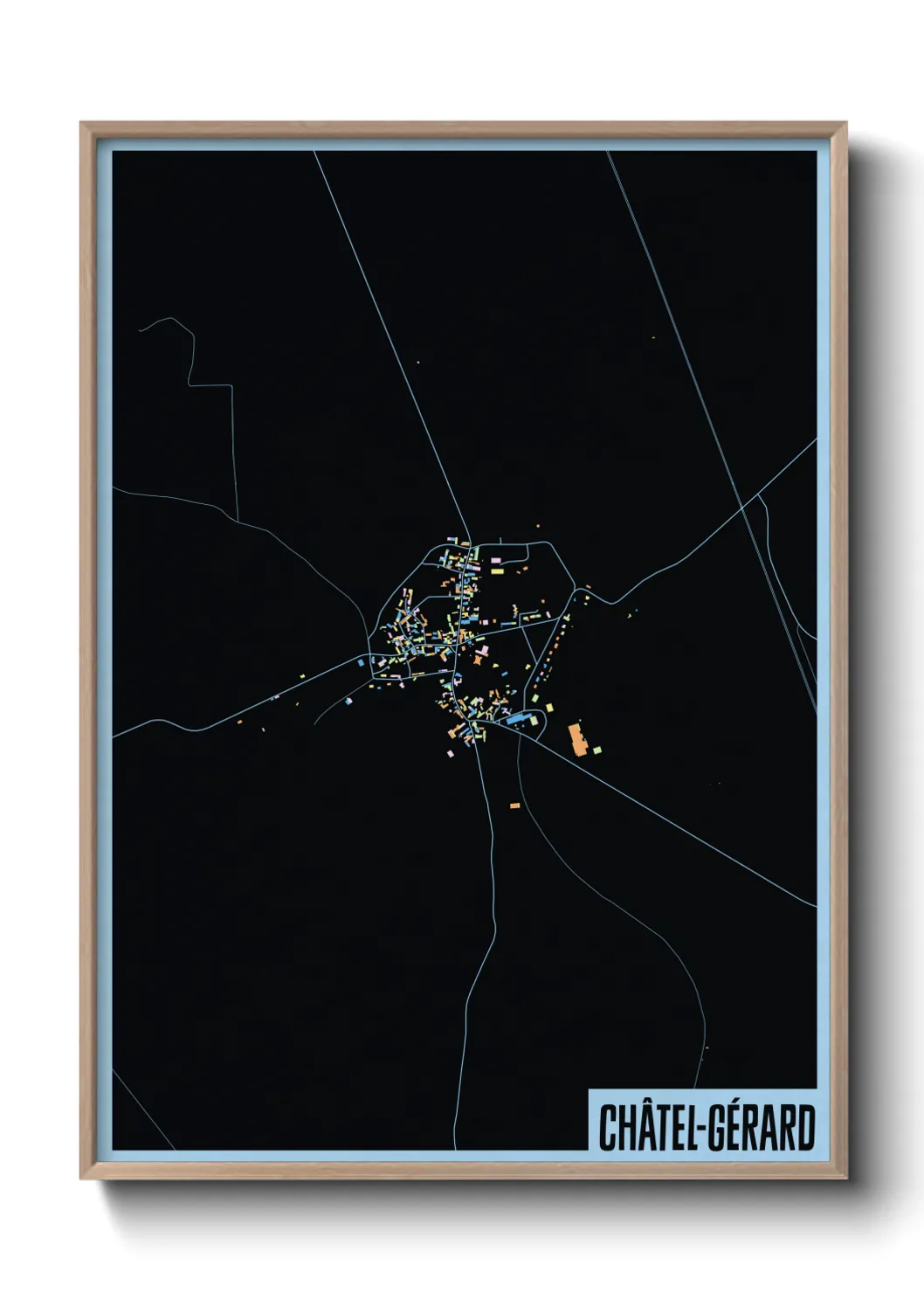 Un poster carteChâtel-Gérard