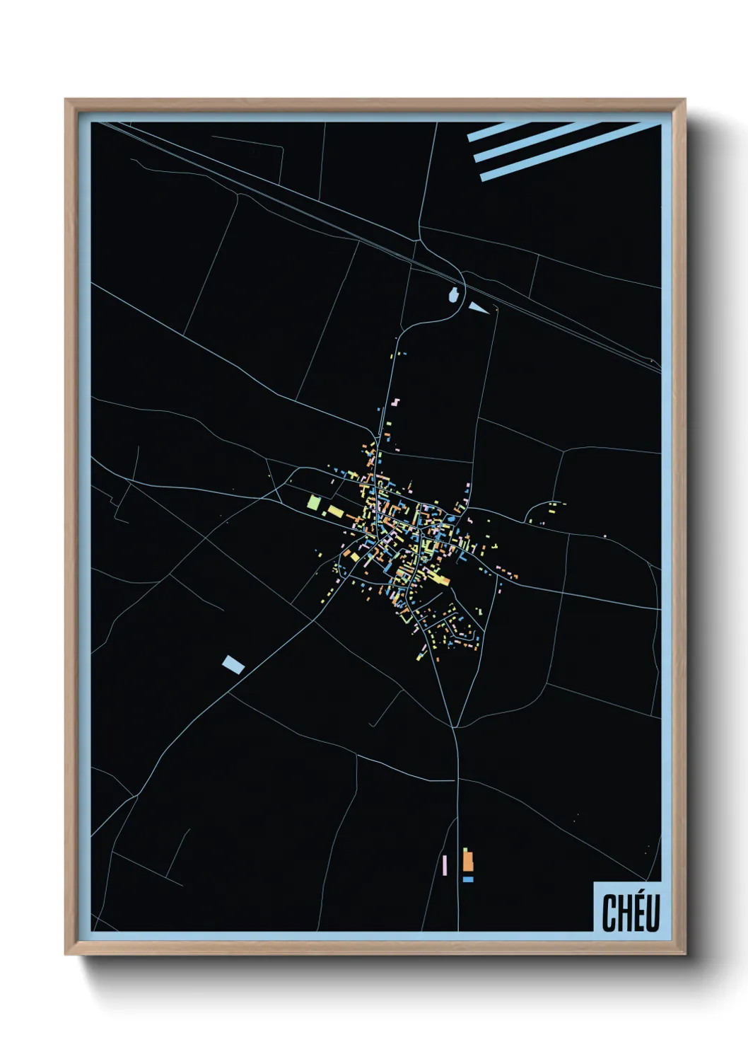 Une affiche de carte sur Chéu