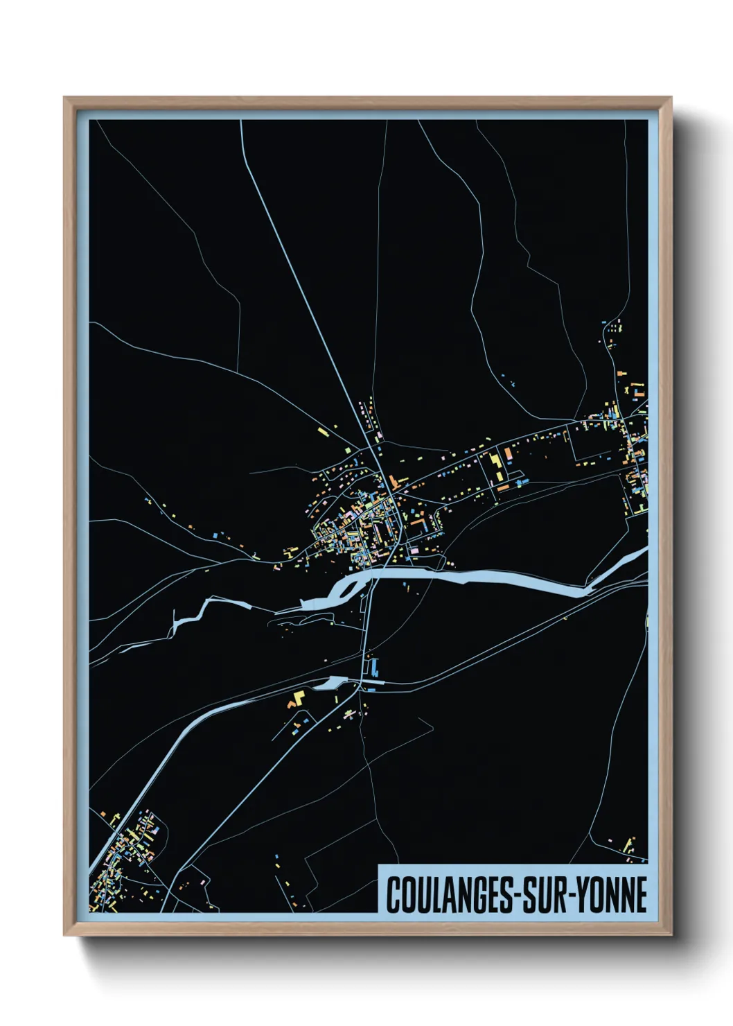 Une affiche de carte sur Coulanges-sur-Yonne