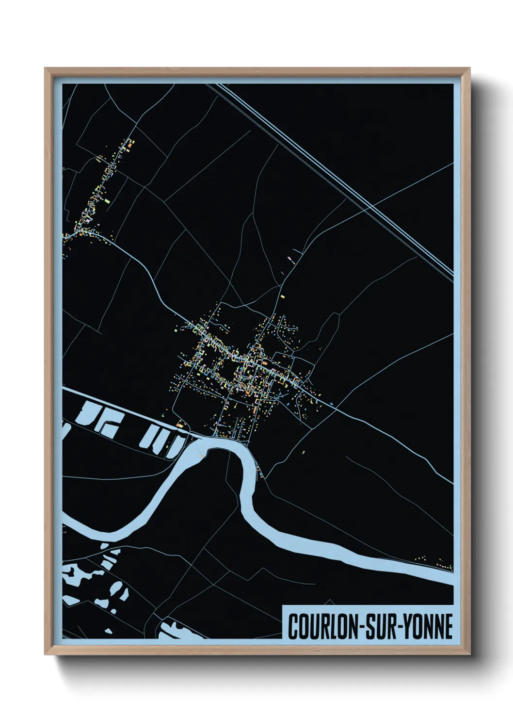Une affiche de carte sur Courlon-sur-Yonne