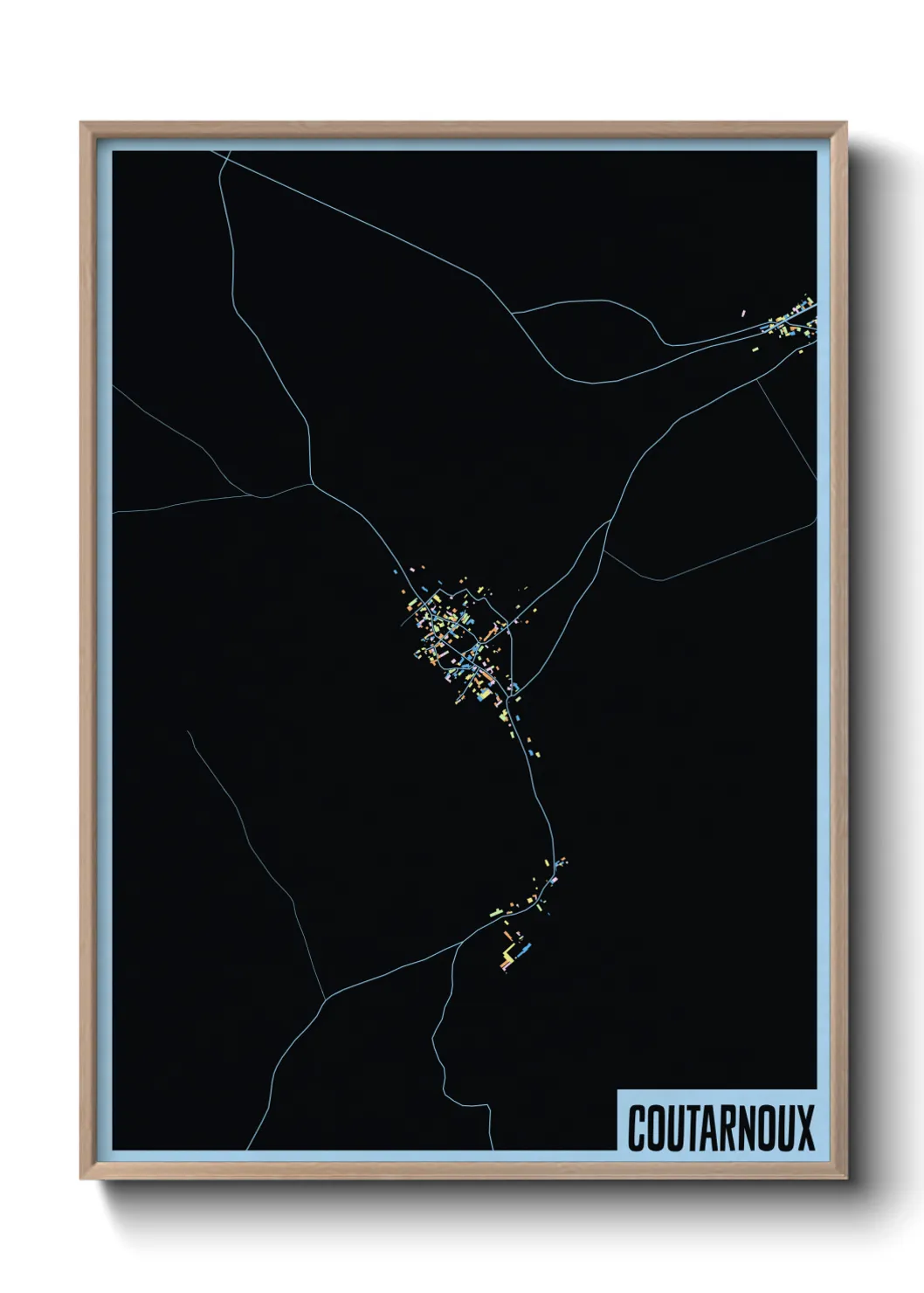 Une affiche de carte sur Coutarnoux