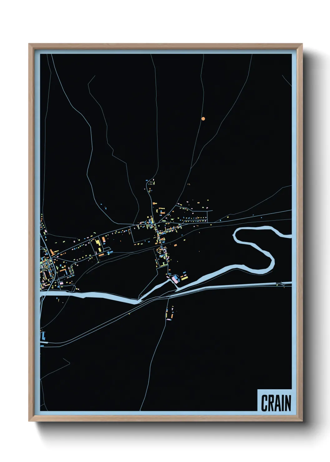 Une affiche de carte sur Crain