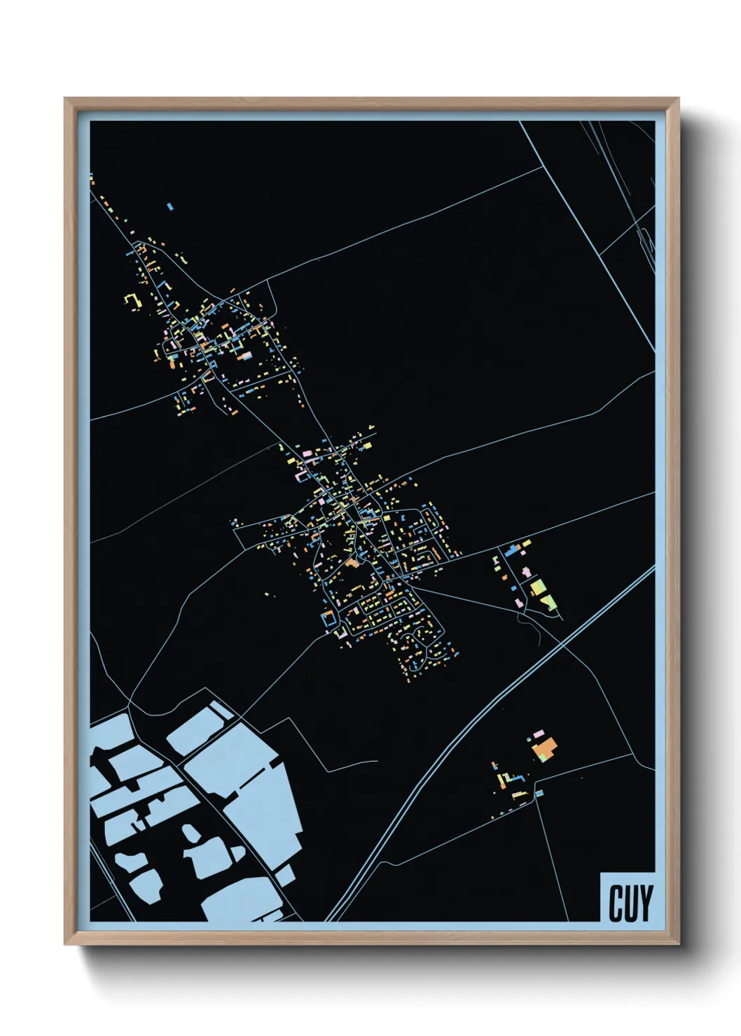 Une affiche de carte sur Cuy