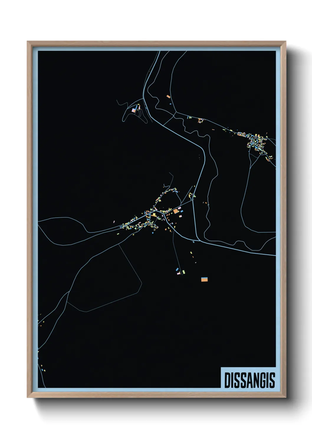 Une affiche de carte sur Dissangis